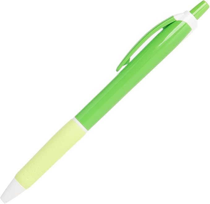 Simply Genius Bulk Office Pens – 100 Retractable Ballpoint Writing Instruments in Black Ink for Schools, Notebooks & Journals (Green, 100pcs)