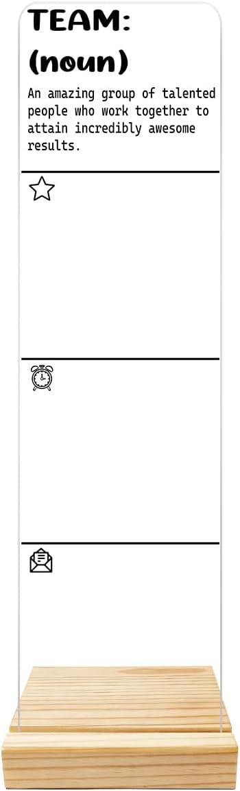 Monitor Memo Board Computer Monitor Memo Board Team Gifts Acrylic for Computer Monitors Laptop and Desktop No Screen Damage with Removable Design 12.6X 3.15 x 0.2 inches