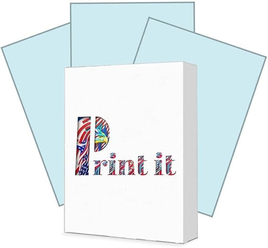 Print It - Vellum Bristol Colored Cardstock Cover Paper, 67 Lb, 8.5" X 11”, Heavyweight Colored Cardstock for Crafts, School, Invitations, And Office Use - Decoration Drawing 250/Case-Blue