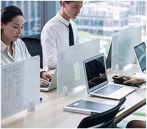 Acrylic Frosted Privacy Screen - Portable Desk Divider Panel for Workstations, Office & School, 100x30cm (39.4x11.8in) - Reduces Visual Distractions