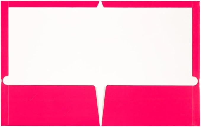 JAM PAPER Laminated Two Pocket Glossy Folders - Fuchsia Hot Pink - 3/Pack