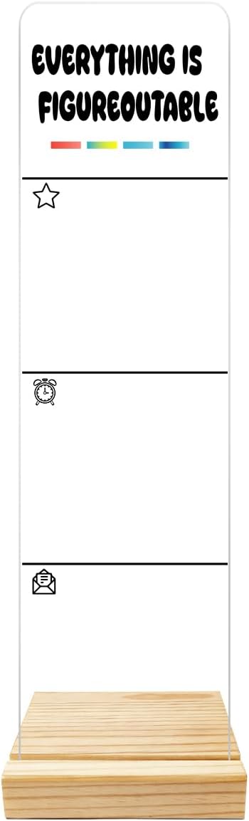 Monitor Memo Board Computer Monitor Memo Board Everything Is Figureoutable Sign Acrylic for Computer Monitors No Screen Damage With Removable Design 12.6x 3.15 x 0.2 inches