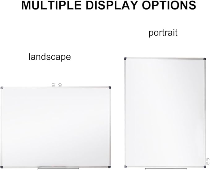 XIWODE 24x36 Inch Magnetic Dry Erase Whiteboard，Silver Aluminum Frame Wall-Mounted for Home School Office Conference Room