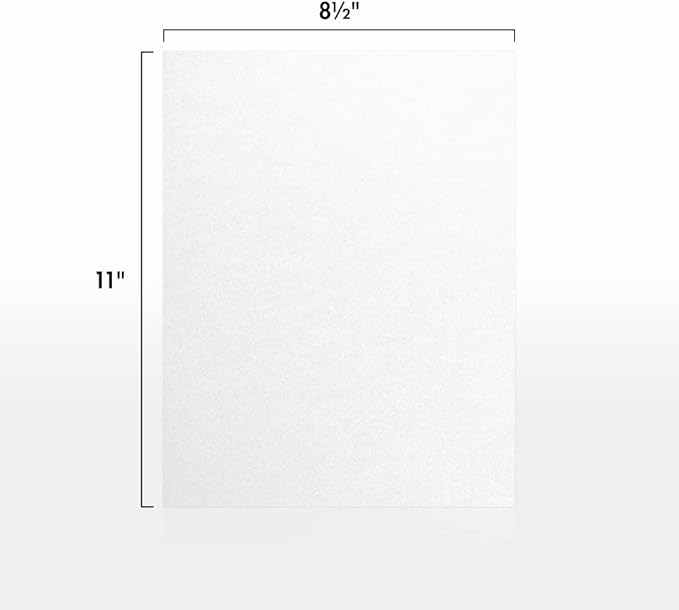 LUXPaper 8.5" x 11" Cardstock | Letter Size | Crystal Metallic | 105lb. Cover (192lb. Text) | 50 Qty