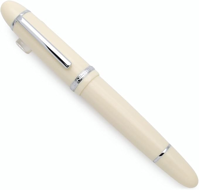JINHAO X159 Fountain Pen (EF Nib 0.38mm, Ivory White with Silvery Clip)