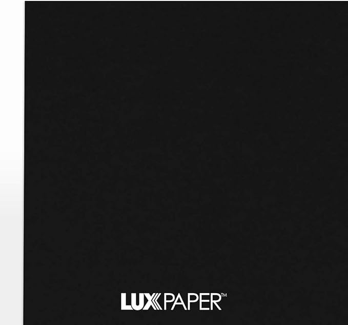 LUXPaper 8.5" x 11" Cardstock | Letter Size | Midnight Black | 100lb. Cover (183lb. Text) | 50 Qty