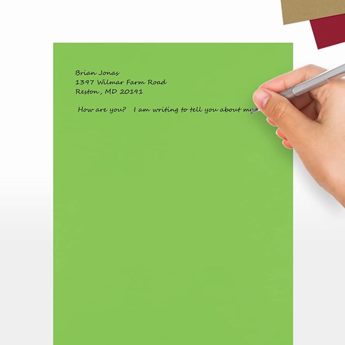 LUXPaper 8.5" x 11" Paper | Letter Size | Limelight Green | 80lb. Text | 50 Qty