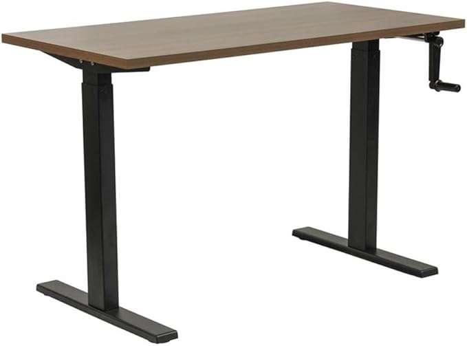 American Furniture Classics OS Home and Office 23004K Desk and Privacy Screen, Danish Walnut and Blue Fabric