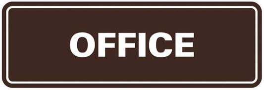 Signs ByLITA Standard Office Sign - Professional Business Signage - Easy to Install (Dark Brown) - Medium 1 Pack