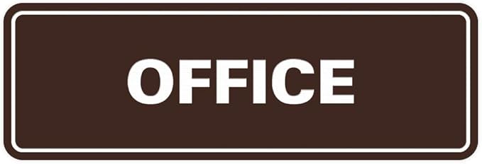 Signs ByLITA Standard Office Sign - Professional Business Signage - Easy to Install (Dark Brown) - Small 1 Pack