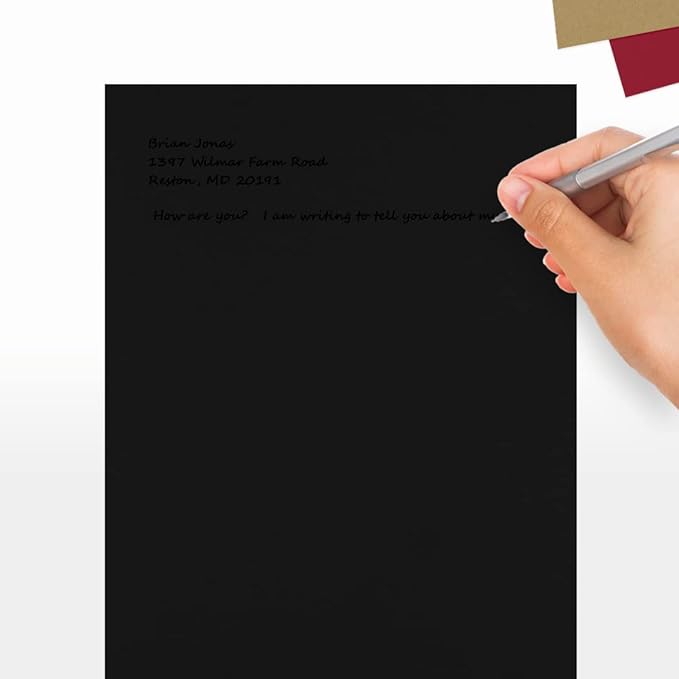 LUXPaper 8.5" x 11" Paper | Letter Size | Midnight Black | 28lb. (80lb. Text) | 1,000 Qty