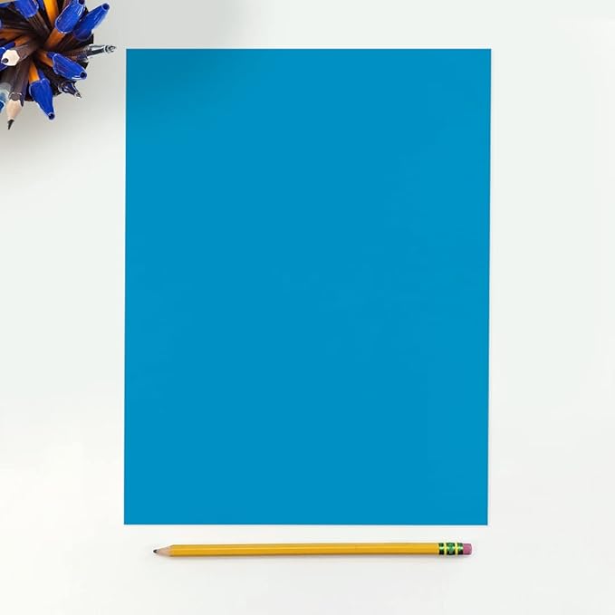 LUXPaper 8.5" x 11" Cardstock | Letter Size | Pool Blue | 100lb. Cover (183lb. Text) | 50 Qty