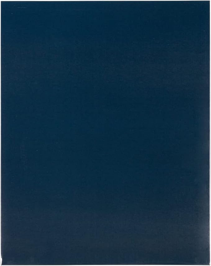 JAM PAPER Laminated Two Pocket Glossy School Folders - Letter Size - High Gloss Navy Blue - 6/Pack