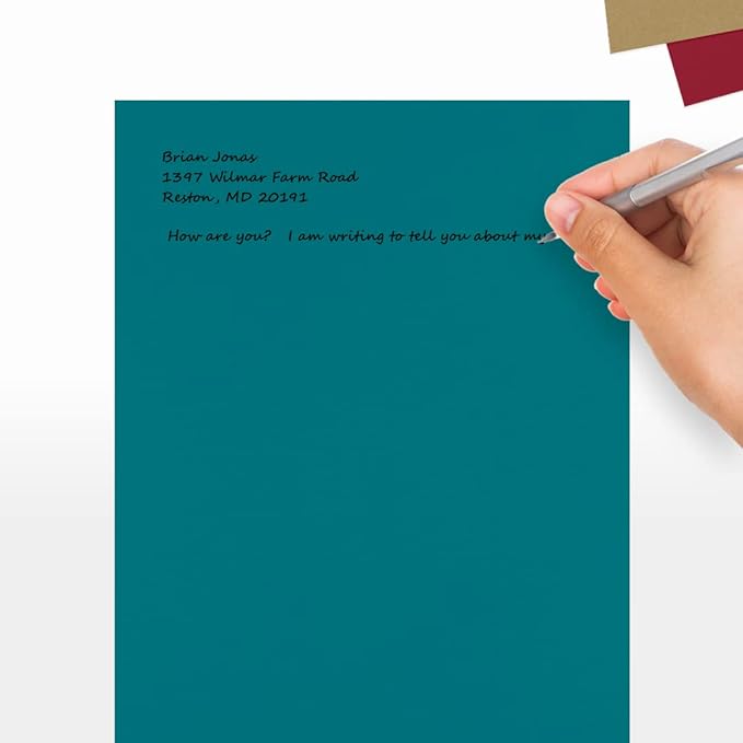 LUXPaper 8.5" x 11" Cardstock | Letter Size | Teal | 100lb. Cover (183lb. Text) | 50 Qty