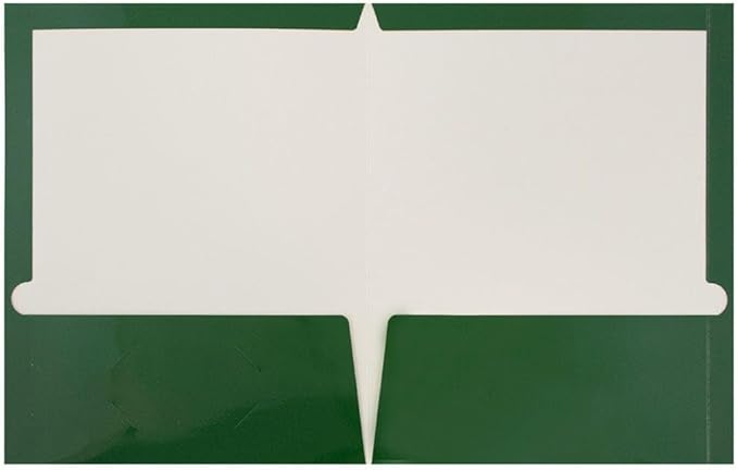 JAM PAPER Laminated Two Pocket Glossy Folders - Green - 3/Pack