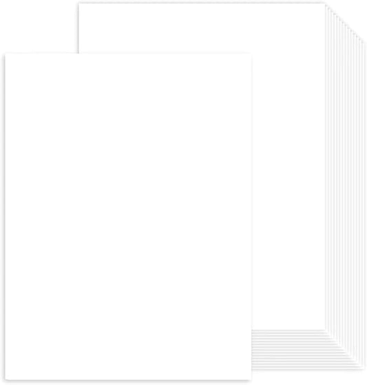 100 Sheets White Cardstock 8.5 x 11 Certificate Paper, Goefun White Card Stock Printer Paper for Invitations, Menus, Wedding, DIY Cards