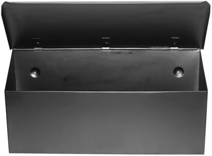 NACH Black Long Wall Mount Mailbox, Rust Resistant Metal Mailbox, Mailboxes for Outside Wall Mount, Outdoor Mailboxes, 15x3.5x7.5 inch, MB-6999BLK
