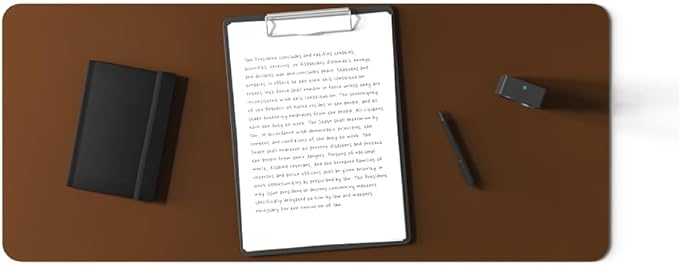 POUT TekDec Mat – Vegan Leather Desk Pad (31.5×13.4in / 80×34cm), Water-Resistant Surface, Anti-Slip Base, Scratch & Heat Protection, Multi-Functional Writing & Mouse Pad – Cinnamon Brown