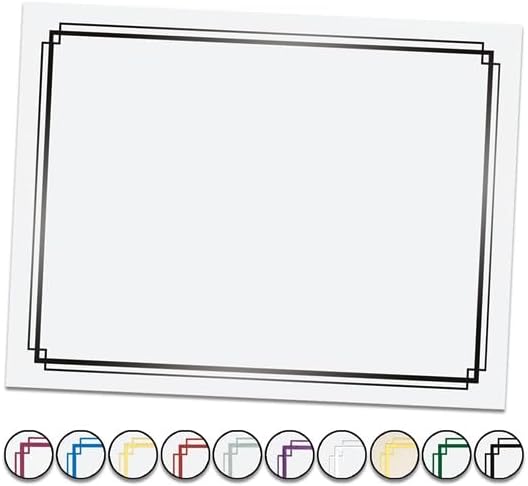PaperDirect Foil Elegance Specialty Certificates, 50 Sheets of 38lb White Paper, 8½" x 11", Double Green Foil Border, Perfect for Awards, Students, Employees, Volunteers, Course Completion, Diplomas