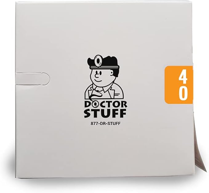 Doctor Stuff - File Folder Labels, Terminal Digit Filing, Consecutive Double Digit Numbers 40-49, Compatible with SMEAD DDS - SMDM Series Chart Stickers, Orange, 1" x 1-1/2", 500/Roll