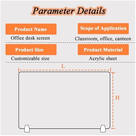 Portable Frosted Acrylic Desk Divider - Free Standing Privacy Panel for Office & Home - Ideal Student Test Shield & Workspace Privacy Solution