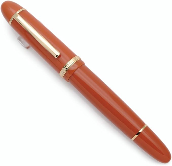 JINHAO X159 Fountain Pen (EF Nib 0.38mm, Orange Red with Gold Clip)
