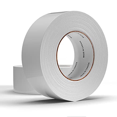 Stuck-O-Tape - Multi-Purpose Polyethylene Tape - Indoor/Outdoor Masking Surface Protection - Clean Release Low Residue UV Resistant - Single Roll, White, 2 inch x 60yd