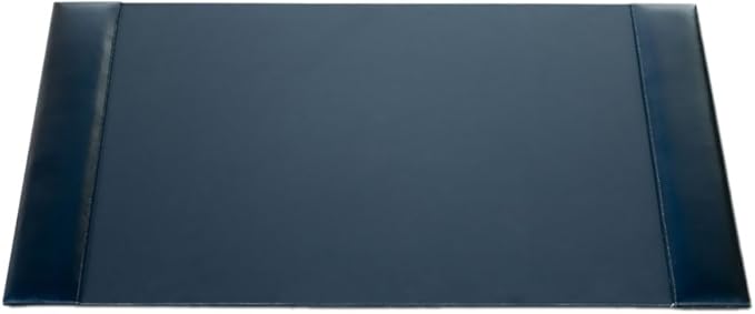 Dacasso Bonded Pad with Side Rails Luxury Leather Desk Blotter for Writing, 30 x 18, Black