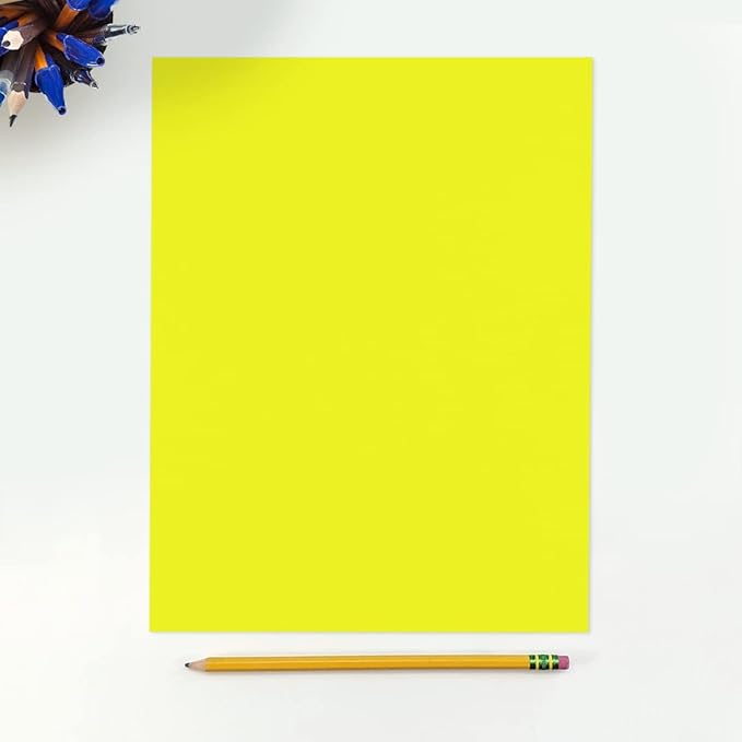 LUXPaper 8.5" x 11" Paper | Letter Size | Citrus Yellow | 80lb. Text | 50 Qty