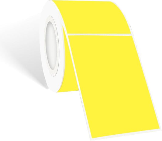 STARLIBOO Colored Labels Stickers 3 x 2 Inch, Rectangle Moving Labels Stickers, 250Pcs Garage Sale Price Stickers, Adhesive Moving Labels for Boxes (Yellow)