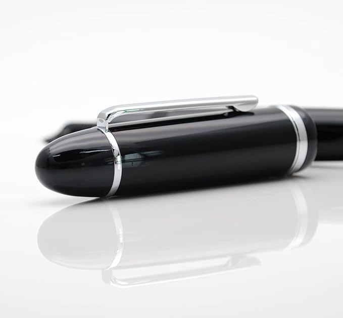 JINHAO X159 Fountain Pen (EF Nib 0.38mm, Black with Silvery Clip)