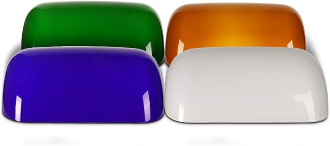 Newrays Green Glass Bankers Lamp Shade Replacement Cover,L8.85 W5.11