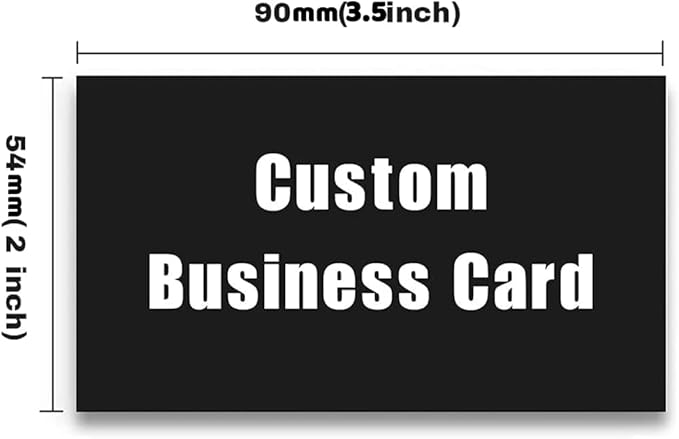 500Pcs Custom Business Cards Add Photo/Text/LOGO Personalized Business Cardsfor Small Business 300gsm Matte Paper Front & Back Sides Printed 3.5" x 2"
