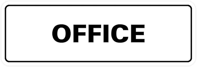 Signs ByLITA Standard Office Sign - Professional Business Signage - Easy to Install (White) - Small 1 Pack