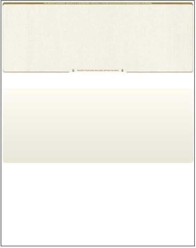 Compuchecks Top Blank Check Paper - 100 Pack, Quick-Books & Laser Printer Compatible - Security Business Checks with Voucher - 8.5" x 11" Gold Diamond