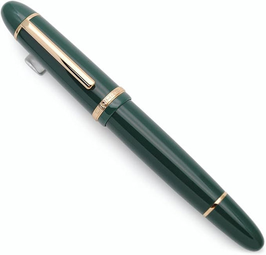 JINHAO X159 Fountain Pen (F Nib 0.5mm, Dark Green with Gold Clip)