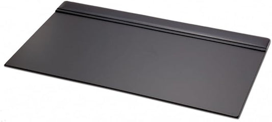 Dacasso Black Leather 34" X 20" Top-Rail Desk Pad