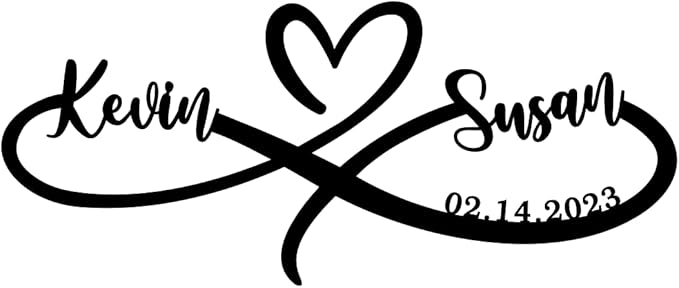 Personalized Valentine's Day Gifts, Personalized Infinity Metal Sign, Custom Metal Infinity Sign with Names, Custom Infinity Sign, Infinity Heart Metal Wall Decor, Infinity Sign Wall Decor