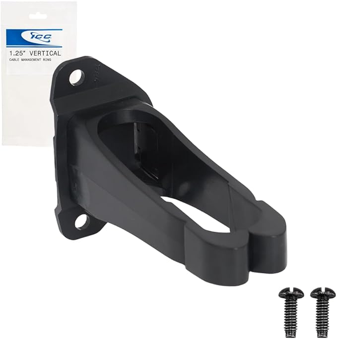 ICC 1.25” Plastic Cable Management Ring, Vertical, Rack or Wall Mount, Pack of 1 – Cable Organizer for Structured Wiring and Data Center Racks