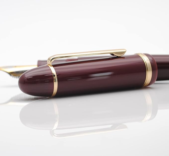 JINHAO X159 Fountain Pen (F Nib 0.5mm, Wine Red with Gold Clip)