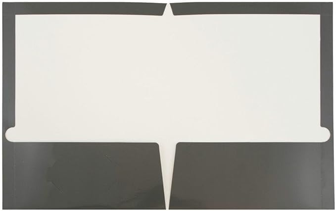 JAM PAPER Laminated Two Pocket Glossy Folders - Grey - 3/Pack