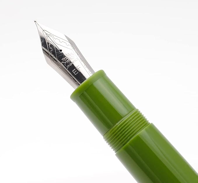 JINHAO X159 Fountain Pen (EF Nib 0.38mm, Avocado Green with Silvery Clip)