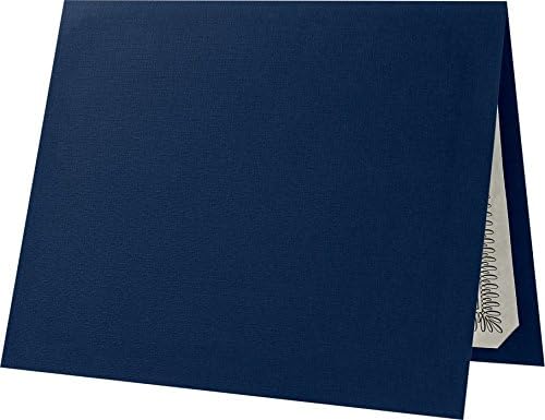 LUXPaper 9.5" x 12" Certificate Holders | Nautical Blue Linen | 100lb. Cover | 100 Qty