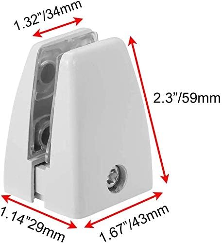 KSWLOR 20 PCS Office Desk Partition Support Bracket,Desk Divider Clamp Brackets Shelf Clip Clamp Holder Screen Clip Holders,Desk Privacy Screen Clips Clamps Sneeze Guard Bracket Support 0-1/2" Panel