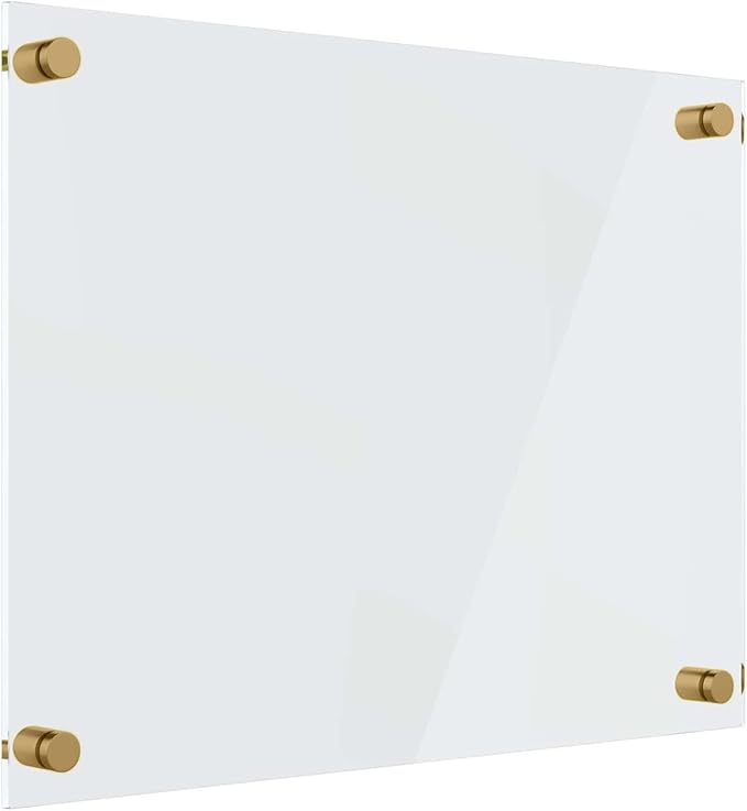 Ships Next Day, Made in USA - Acrylic Dry Erase Board | Non-Magnetic Dry Erase Board | Hanging Frameless White Board | Acrylic for Office and Home Walls | for Adults(Clear - 16x20)
