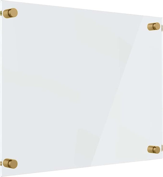 Ships Next Day, Made in USA - Acrylic Dry Erase Board | Non-Magnetic Dry Erase Board | Hanging Frameless White Board | Acrylic for Office, School and Home Walls | for Kids & Adults (Clear - 24x30)