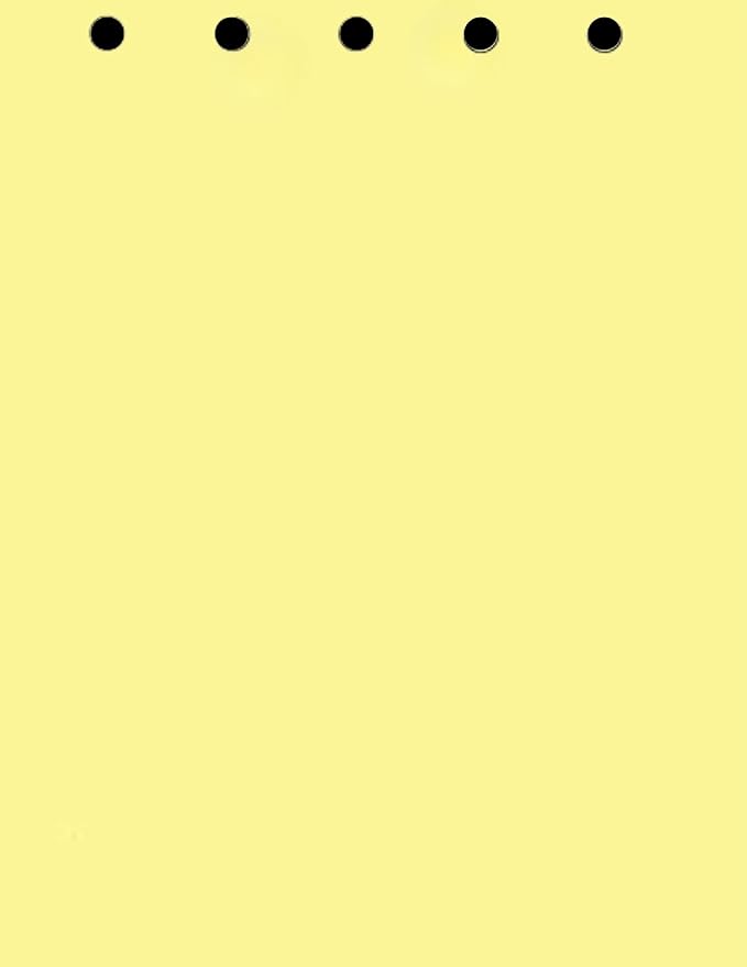 Limited Papers(TM) Writing and Copy Paper, Variation of Colors 8.5" x 11", 5 Hole Top-Punched, 20 Pound Text, 500 Sheets Per Ream. (5000, Canary)