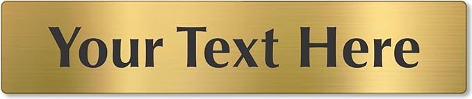 SmartSign Custom Brass Sign - 2" x 10", 40 mil REAL Bugle Brass Metal, Personalized Name Door Sign, Heavy-Duty Premium Engraved Door/Wall Mount Plaque for Business/Office, Gold and Black