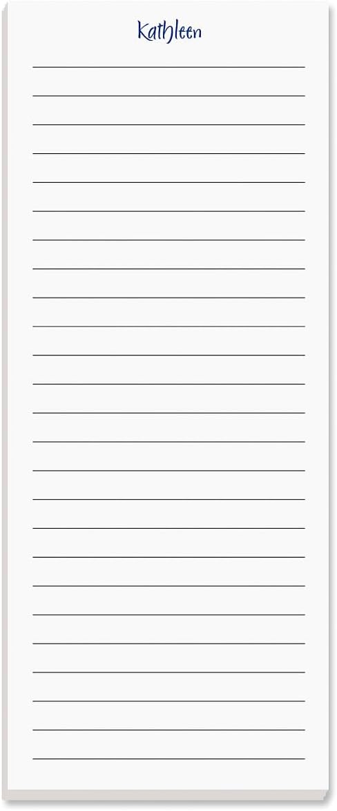 Current Elegant Lined Personalized Notepads – Set of 3, 50-Sheet Pads, 3 1/4 x 8 Inches, Memo Pad, Shopping List, to-Do Notes, Office Organizer
