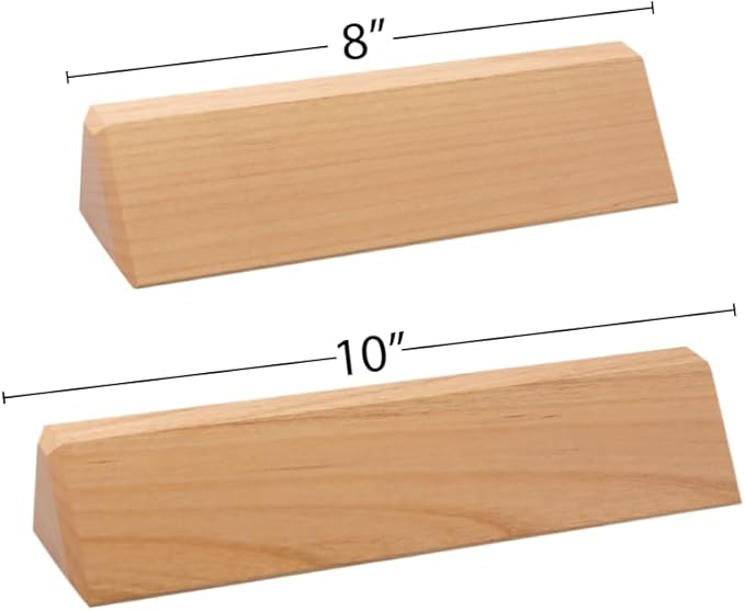 Custom Desk Wedge Name Plate - Personalized Titles and Styles (2x10 Inch, Solid Oak - w/Name Plate)